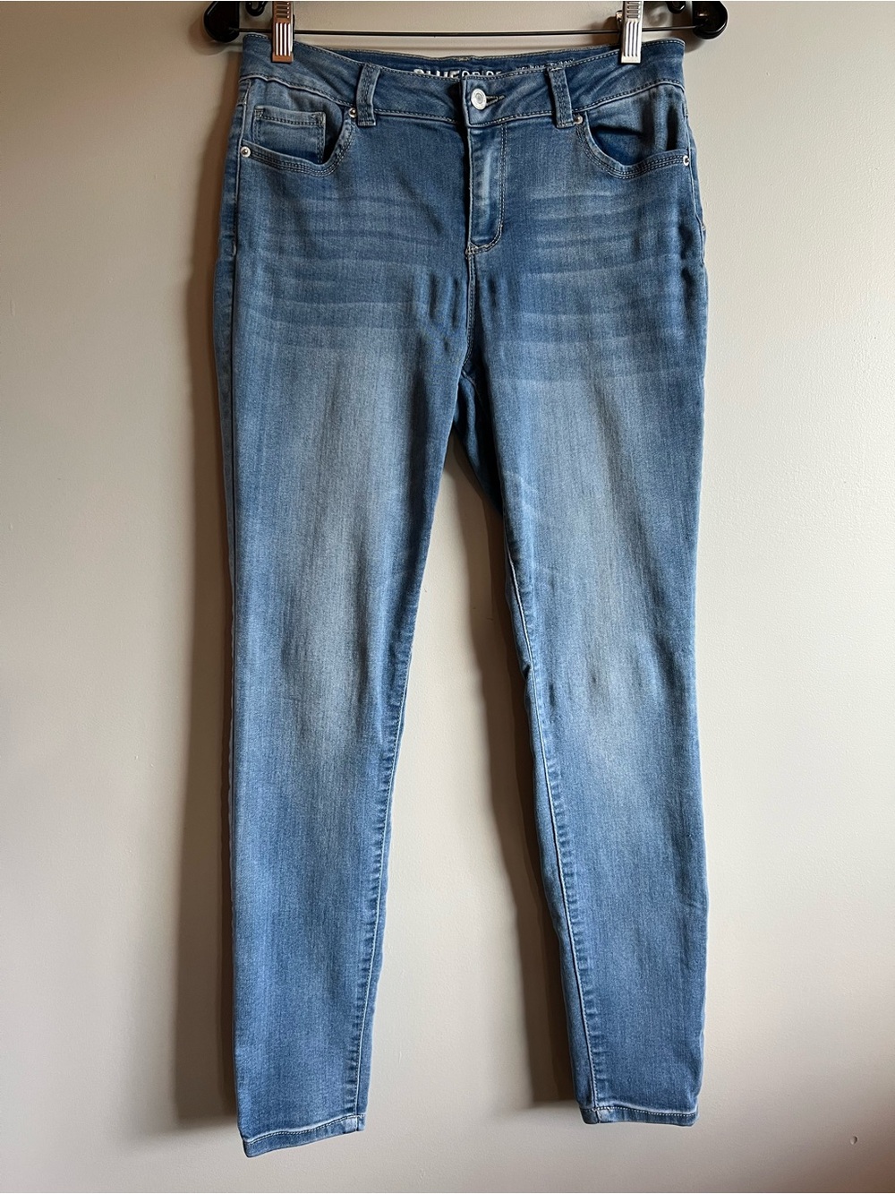 Blue Spice High Rise Skinny Jeans Light Wash Stretch Denim Size 9